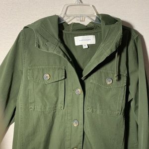 Popsugar Olive Green Military Style Jacket M